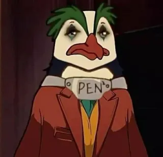 🤡 PEN penguin, bird, cartoon, character whatsapp sticker