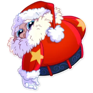 😔 Santa Claus Papá Noel, Navidad, fiesta, festivo, invierno, pegatina telegram sticker
