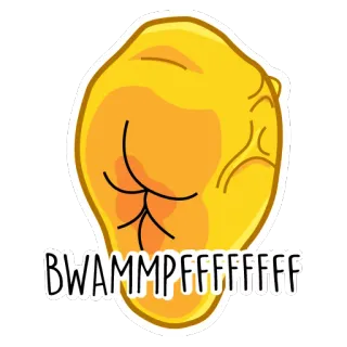 💩 BWAMMPFFFFFF trasero, ofensivo, humor, gracioso, culo telegram sticker