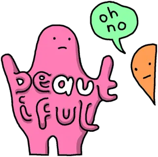 🐷 BEAUIFUL
oh no sticker, lindo, dibujos animados, divertido, rosa, naranja, personaje, ilustración telegram sticker