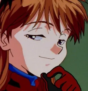 🌟 Asuka Langley Soryu Neon Genesis Evangelion Anime, Charakter, arrogant, Anime Mädchen telegram sticker