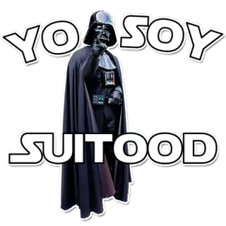✈ Darth Vader Star Wars YO SOY SUIT OOD! Darth Vader, Star Wars, Film, Science Fiction, Bösewicht, Weltraumoper whatsapp sticker