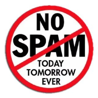 🚫 NO SPAM TODAY TOMORROW EVER no spam, anti-spam, segno, restrizione, prevenzione spam telegram sticker
