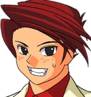 😁 Anime, lächelnd, männlich, Manga, Cartoon whatsapp sticker