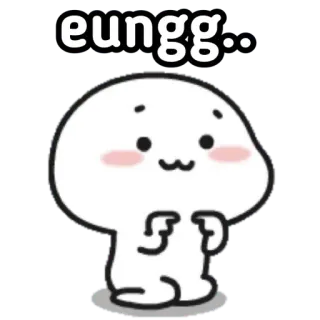 ✨ eungg.. lindo, dibujos animados, personaje, mancha, expresión whatsapp sticker