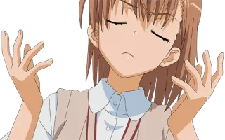 👐 Anime, Gadis, Karakter, Tangan, Gestur, Ilustrasi telegram sticker