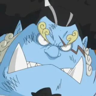 😠 Jinbe One Piece Anime, One Piece, Jinbe, wütend, Fischmensch, Pirat telegram sticker