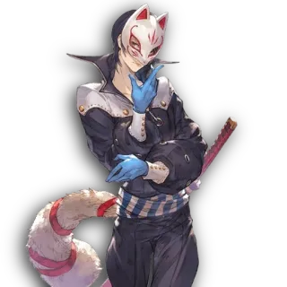 🦊 Yusuke Kitagawa Persona 5 vos, masker, phantom thieves, anime, videogame telegram sticker
