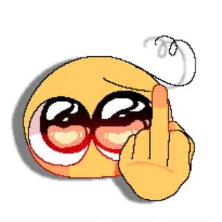 🖕 dedo corazón, emoji, ofensivo telegram sticker
