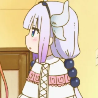 🐇 Kanna Kamui Miss Kobayashi's Dragon Maid Anime, Naga, Lucu, Manga, Kawaii whatsapp sticker