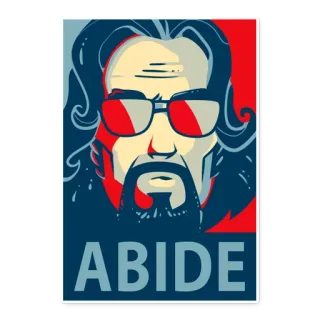 ✅ The Dude The Big Lebowski ABIDE The Dude, The Big Lebowski, movie, character, glasses, beard, abide, film telegram sticker