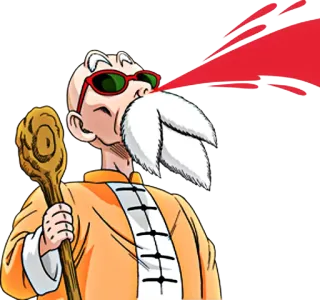 🤤 Master Roshi Dragon Ball Anime, Mimisan, Orang tua, Seni bela diri, Mesum telegram sticker