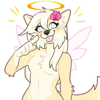 😇 furry angel whatsapp sticker