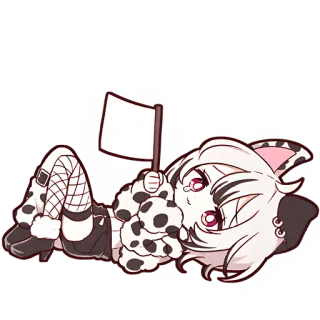 🏳 dalmatiner, anime, kawaii, niedlich, flagge, aufkleber, cartoon telegram sticker