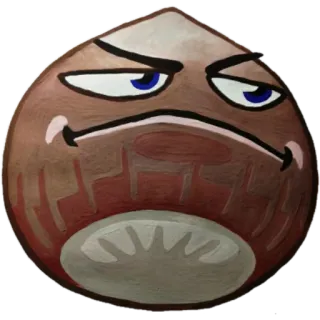 🌰 castagna, noce, cartone animato, arrabbiato, faccia, espressione telegram sticker
