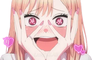 😍 Marin Kitagawa My Dress-Up Darling Anime, Garota, Corações, Bonitinha, Marin Kitagawa, My Dress-Up Darling telegram sticker