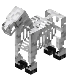 🐴 Minecraft minecraft, horse, undead, animal, video game telegram sticker
