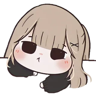 🐼 stiker, kartun, anime, gadis, imut, chibi telegram sticker
