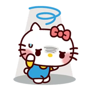 😖 Hello Kitty hello kitty, sad, upset, character, cartoon, sticker telegram sticker