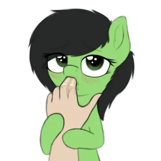 ☝️ 小马, 绿色小马, 动漫, 卡通, 我的小马驹, 可爱 telegram sticker