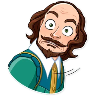 😳 William Shakespeare shakespeare, literatura, dramaturgo, autor, personaje histórico, escritor inglés telegram sticker