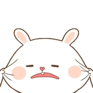 😑 Hase, Häschen, süß, Gesichtsausdruck, Stimmung, lustig telegram sticker