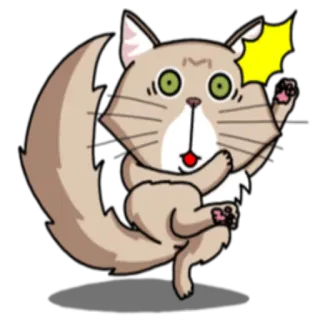 😱 cat, animal, sticker, cartoon telegram sticker