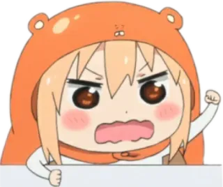 😕 Umaru Doma Himouto! Umaru-chan Аниме, Умару, Умару-чан, Himouto, Злой, Чиби, Милый telegram sticker