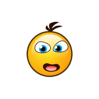 😦 emoji, smiley, face, cartoon, expression, surprise telegram sticker