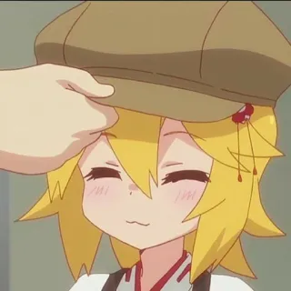 🦊 Senko The Helpful Fox Senko-san Anime, Fille Renard, Mignon, Chapeau, Câlin, Serviable, Senko whatsapp sticker