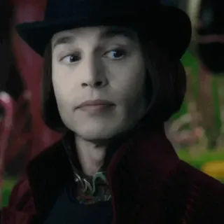 🎩 Willy Wonka Charlie and the Chocolate Factory willy wonka, schokoladenfabrik, johnny depp, film, charakter, kinofilm telegram sticker