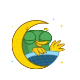 green bird telegram stickers