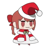 🎄 natal, gorro de papai noel, anime, fofo whatsapp sticker