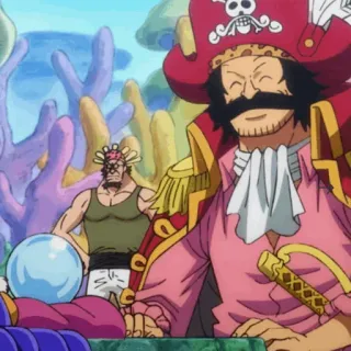 👑 Gol D. Roger One Piece Anime, Manga, Pirata, Capitano, Gol D. Roger, One Piece telegram sticker