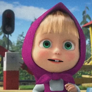 🍕 Masha Masha and the Bear desenho animado, criança, animação, fofo telegram sticker