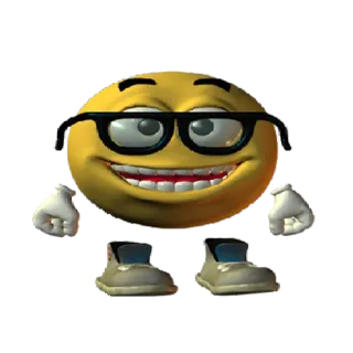 🤓 Emoji, Occhiali, Scarpe, Smiley, 3D telegram sticker