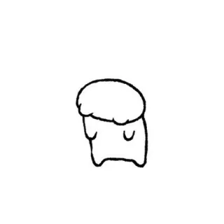 🧸 Blob, Semplice, Carino, Contorno, Personaggio telegram sticker
