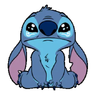 😢 Stitch Lilo & Stitch Dessin animé, Mignon, Triste, Alien, Disney, Stitch, Pleurs whatsapp sticker