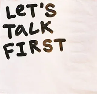 📞 LET'S TALK FIRST разговор, общение, разговаривать, совет, предложение telegram sticker