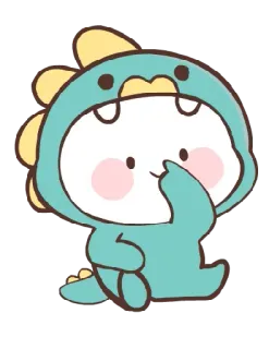 🙂 cute, dinosaur, cartoon, character, animal, adorable telegram sticker
