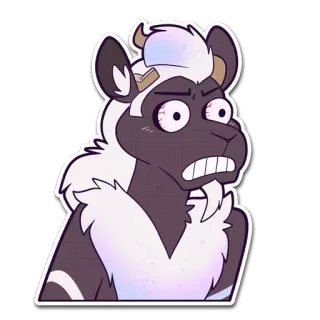 😕 贴纸, 卡通, 动物, 角色 telegram sticker