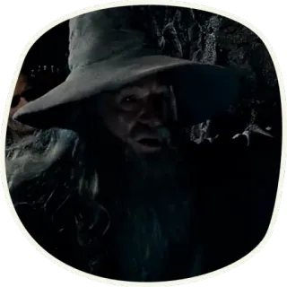 😨 Gandalf The Lord of the Rings 마법사, 판타지, 마법, 이안 맥켈런 telegram sticker