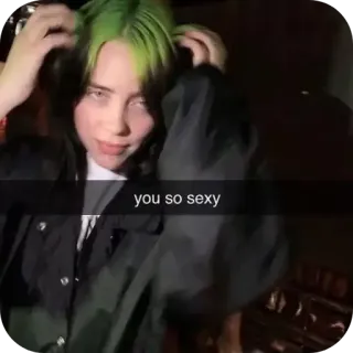 😘 Billie Eilish you so sexy telegram sticker