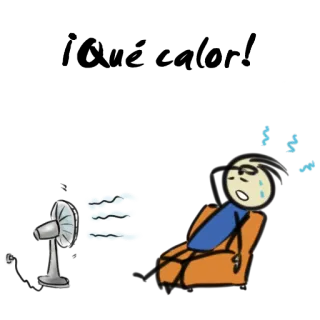 😓 It's So Hot quente, suando, verão, ventilador, onda de calor telegram sticker