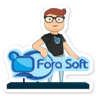 👍 Fora Soft Logiciel, Technologie, Dessin animé, Lunettes whatsapp sticker