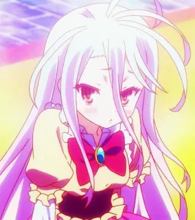 ☹ Shiro No Game No Life anime, Shiro, No Game No Life, dễ thương, manga, cô gái whatsapp sticker