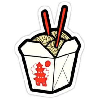 🍜 noodles, takeout, Chinese food, food, chopsticks telegram sticker