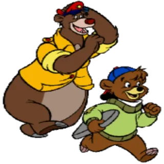 🏃 Baloo TaleSpin Cartoon, Bär, Baloo, Käpt'n Balu und seine tollkühne Crew, Disney, Figur telegram sticker