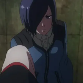 🪁 Touka Kirishima Tokyo Ghoul อนิเมะ, Tokyo Ghoul, Touka Kirishima, กูล, ตัวละครอนิเมะ, ตัวละครหญิง, ผมสีดำ telegram sticker