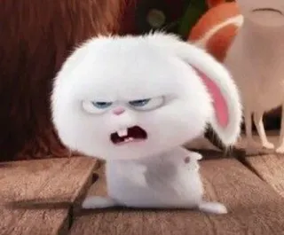 🤬 Snowball The Secret Life of Pets coelho, animal, desenho animado, animado, animal de estimação whatsapp sticker